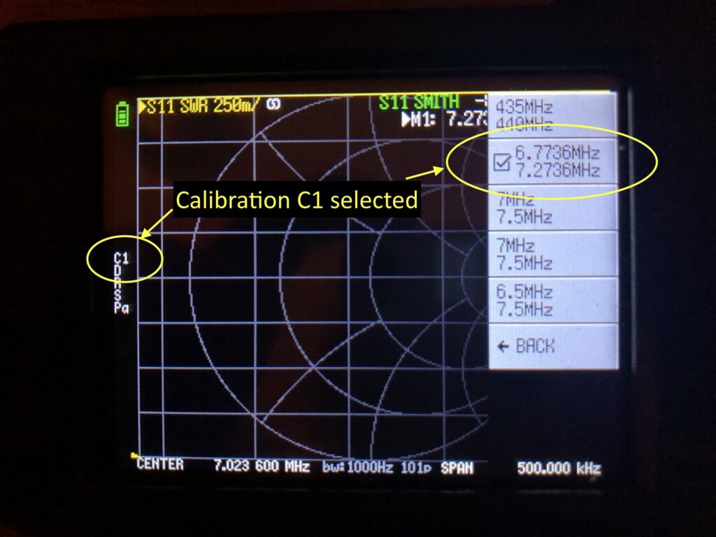 After saving the calibration to C1, we now recall it at any time.