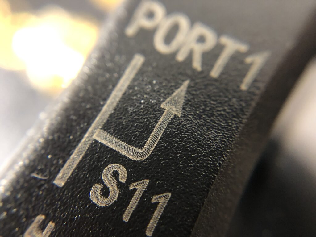 Port 1, S11, on the NanoVNA.